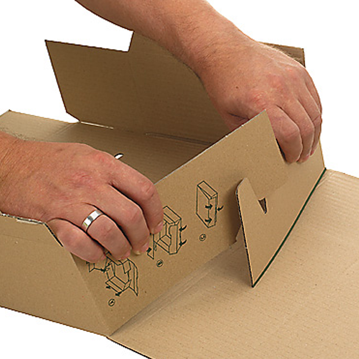 Produktbild von Grainger Approved 493T66 Versandkartons – Pack Mit 20 Stück, 38,1 X 38,1 X 25,4 Cm (15x15x10 Zoll)