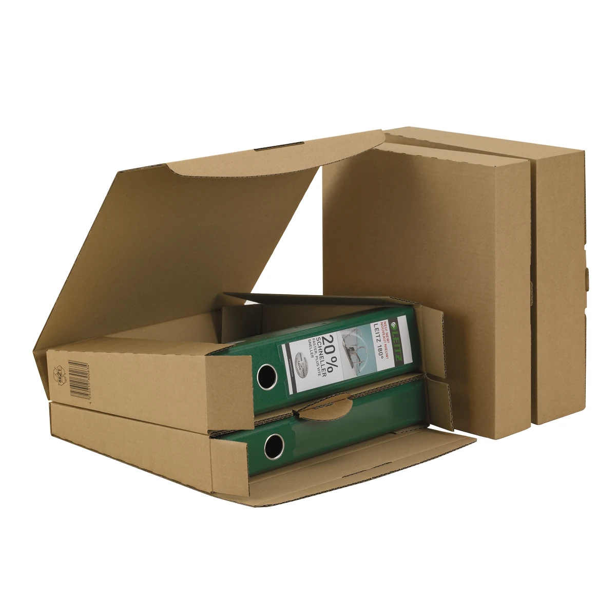 Ordner Transportkarton 320x288x80 mm braun A4 Ordnerverpackung Ordner Transportkarton 320x288x80 mm braun A4 Ordnerverpackung – Originalproduktbild